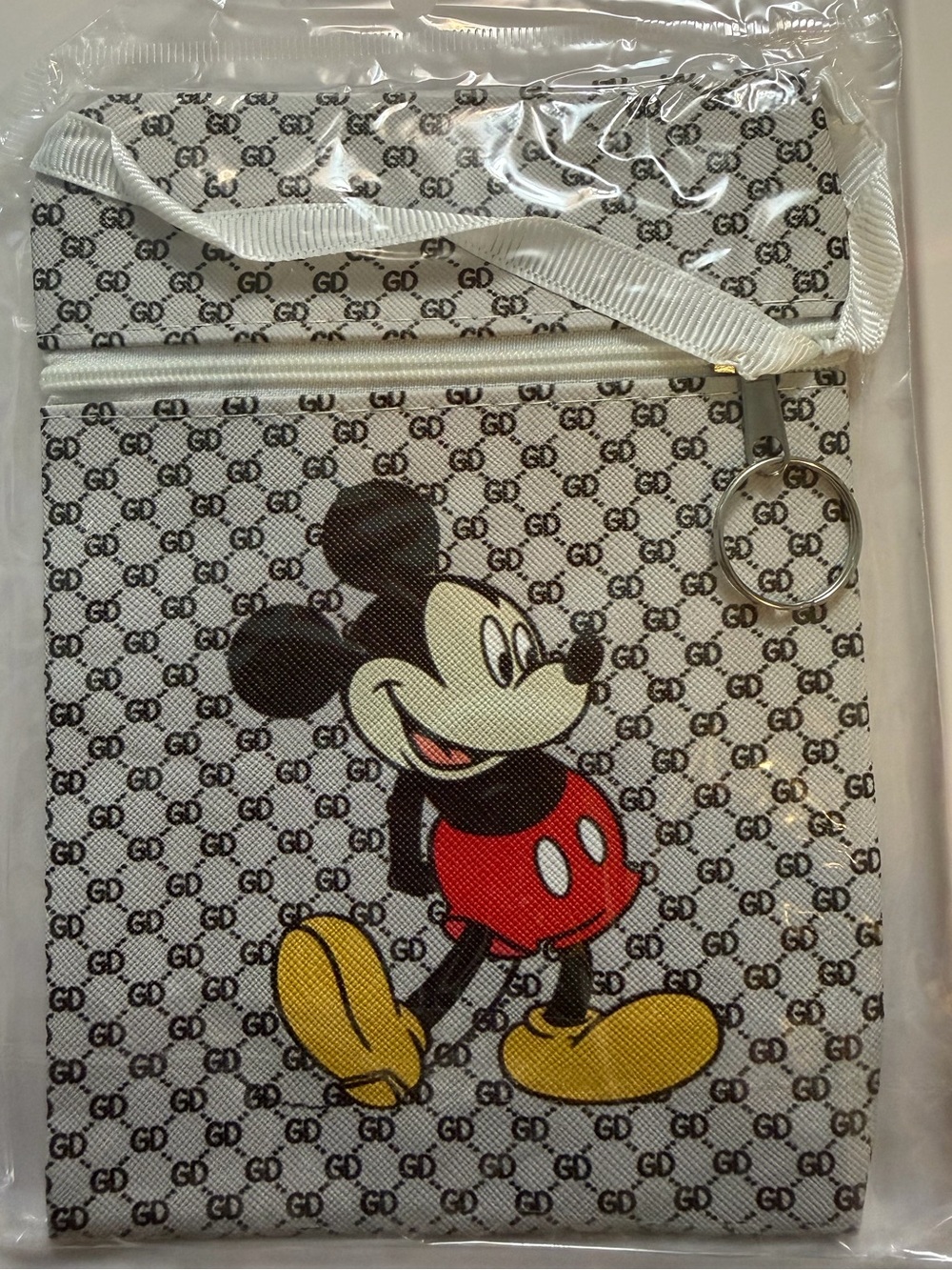 Mickey-Inspired Crossbody Bag | Grey | Gray